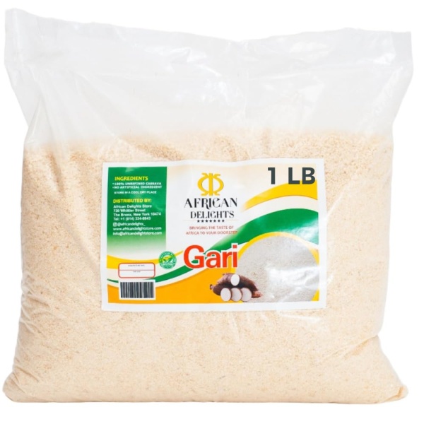 African Delights Ghana White Gari 1lbs - Image 1