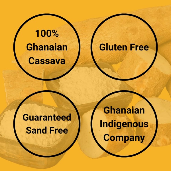 African Delights Ghana White Gari 1lbs - Image 2