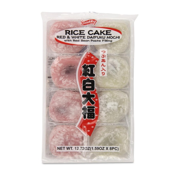 Shirakiku Red and White Daifuku Mochi Rice Cake - Image 1