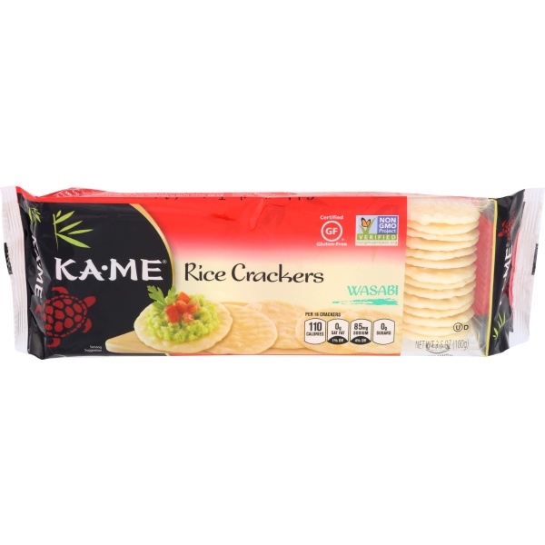 Ka Me Rice Crackers Wasabi Gluten Free 3.5 oz - Image 1