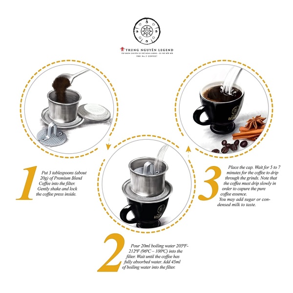 Trung Nguyen Premium Blend Ground Coffee 15 oz - Image 2