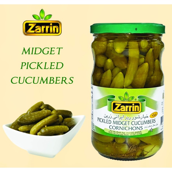 Zarrin Pickled Midget Cucumber 22 oz - Image 2
