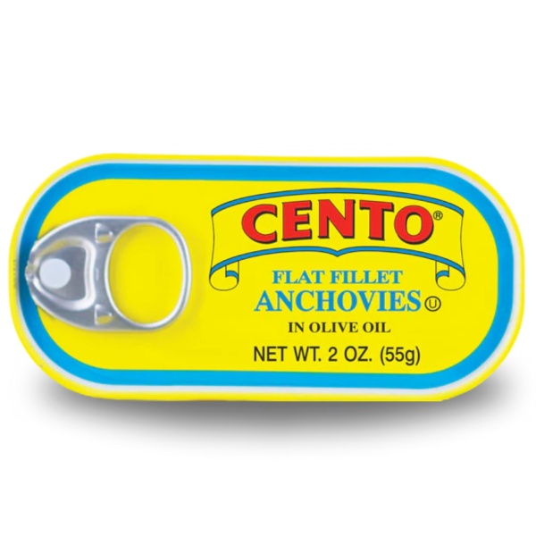 Cento Flat Fillet Anchovies 2 oz - Image 1