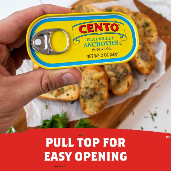 Cento Flat Fillet Anchovies 2 oz - Image 4