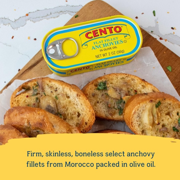 Cento Flat Fillet Anchovies 2 oz - Image 5