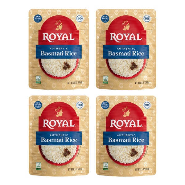 Royal White Basmati Rice 8.5 oz (4 Pack) - Image 1