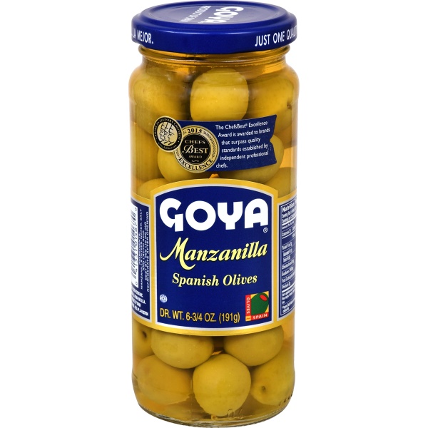 Goya Manzanilla Spanish Olives 6.75 oz - Image 1